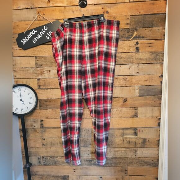 Woolrich Men's Red Plaid 100% Cotton Drawstring Lounge Flannel Pants Size XXL - Picture 9 of 13